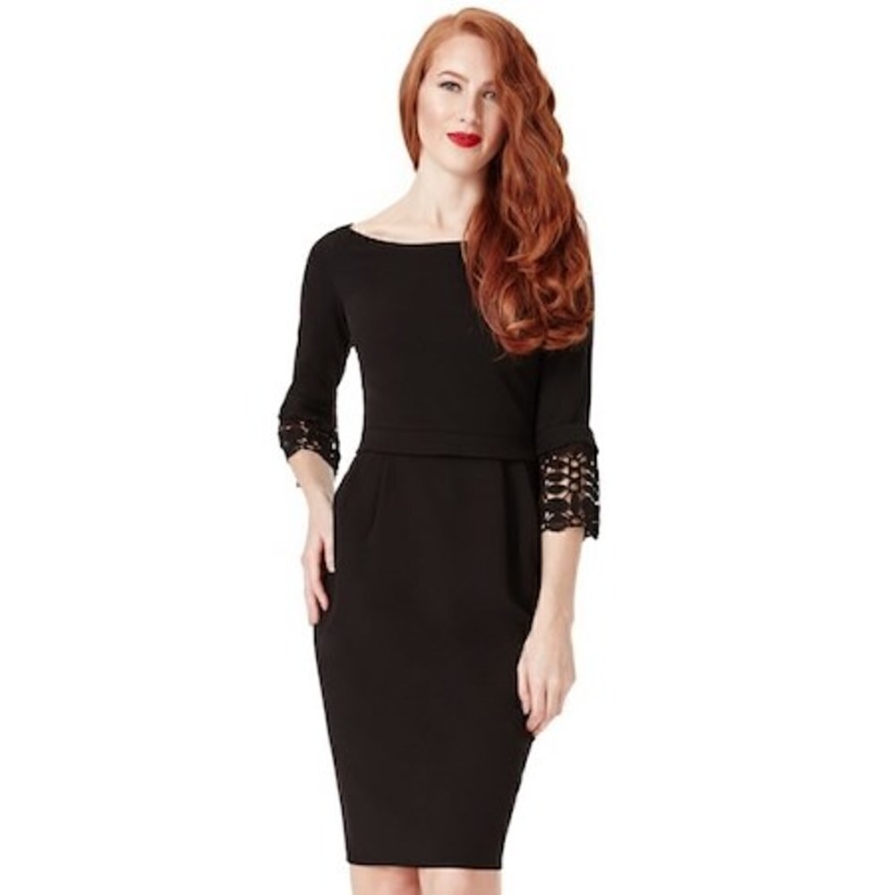 City Goddess Black Cocktail Dress